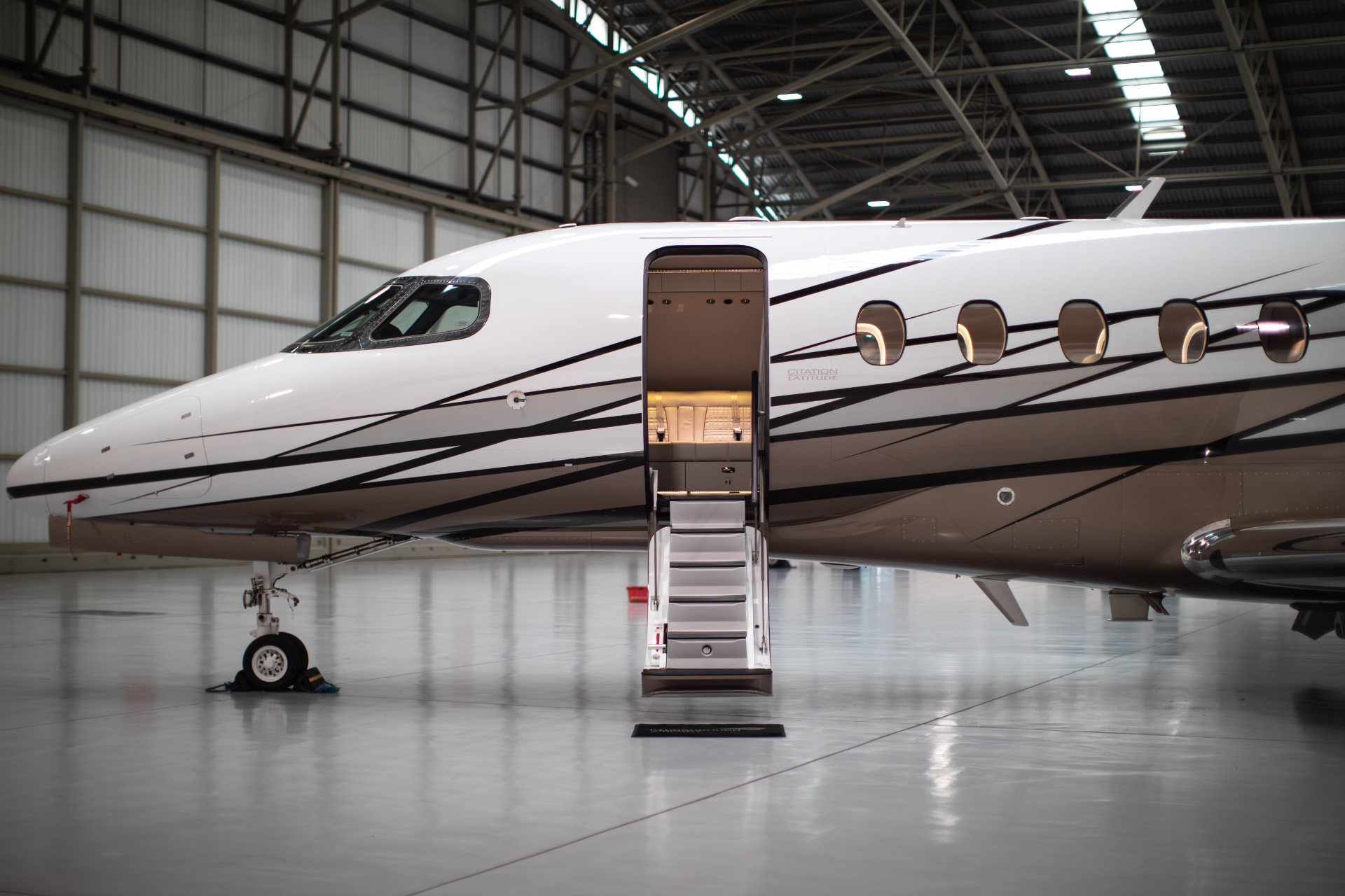 Aircraft airstair entrance — straight-on view