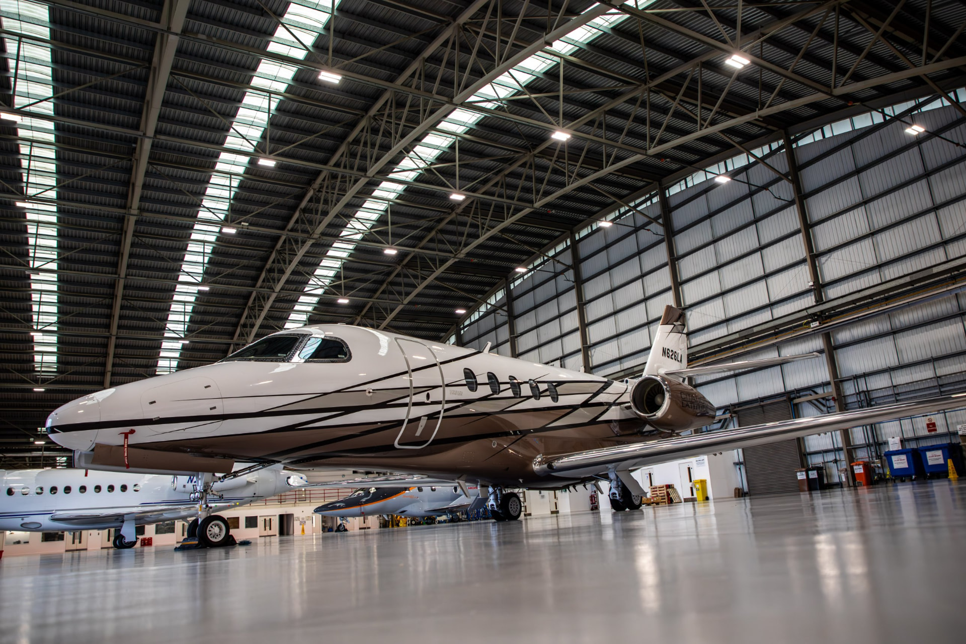 Citation Latitude in a hangar