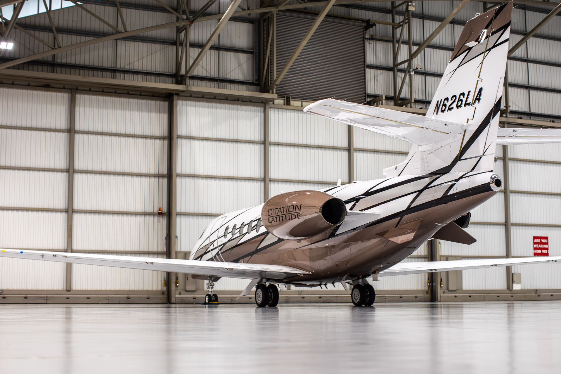 Citation Latitude — rear-quarter view showing engine and tail